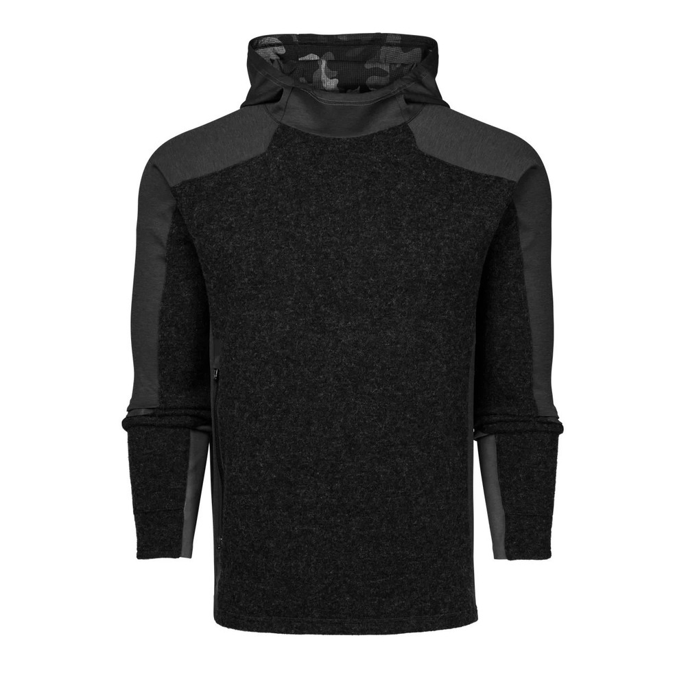 NWT Greyson Sequoia Luxe Hoodie Mens Medium Dark Grey‎ Heather Wool Blend Golf